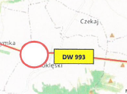 Od 19 maja zamknięcie DW 993 na odcinku Pielgrzymka - Nowy Żmigród