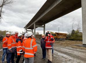 Wizyta robocza na budowie mostu w Stalowej Woli