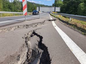 Zabezpieczenie osuwiska w Cisnej 